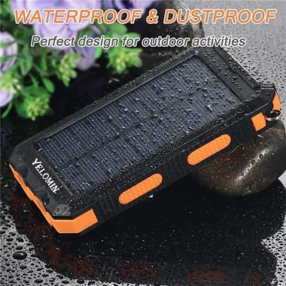 Solar Charger,20000mAh Portable Camping Waterproof Solar PowerBank for Cellphone - Picture 3 of 5